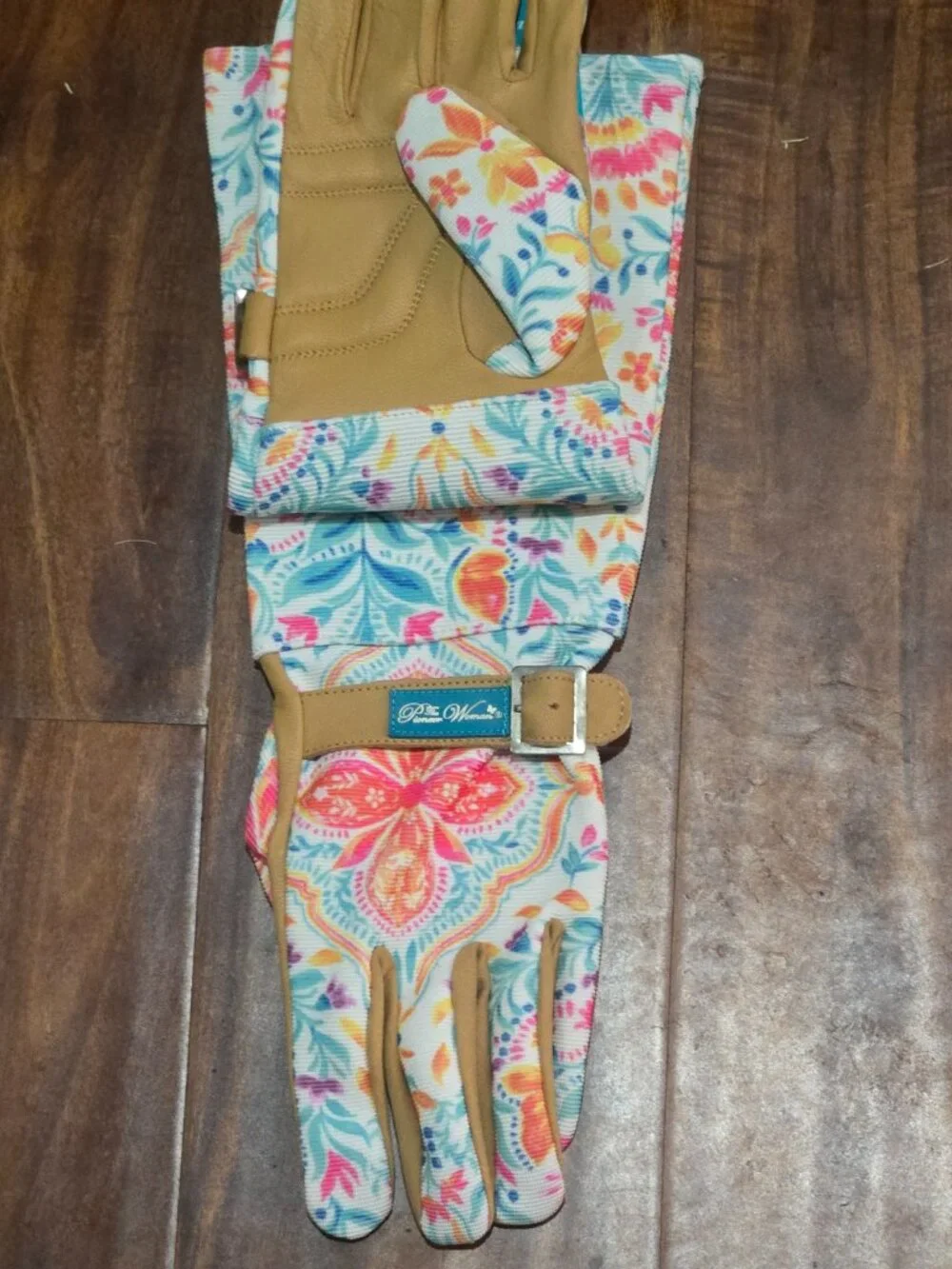 The Pioneer Woman Fok Geon  Long Gardening Gloves NWT Floral Grip Outdoor Work